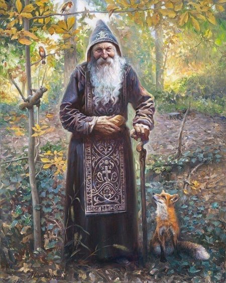 Схимник. - Картина художника Андрея Шишкина