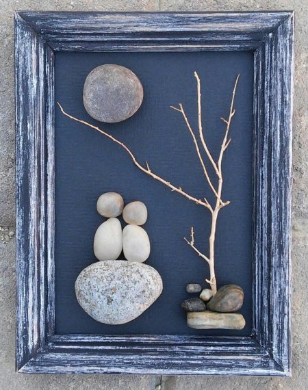 Панно из камушков