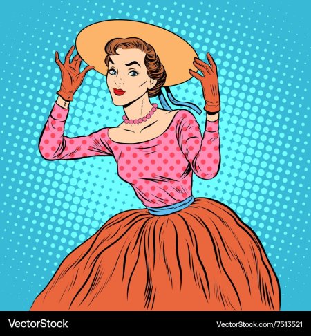 Девушка в платье поп арт