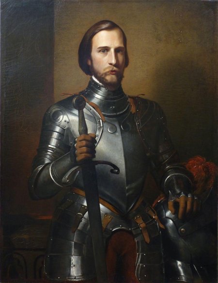 Портрет рыцаря в латах с красной повязкой Ван Дейк