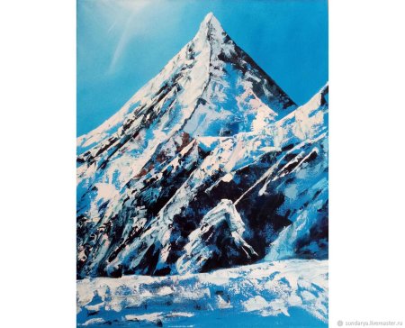 Снежные горы мастихином