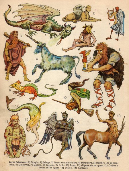 Мифологические существа мифов древней Греции