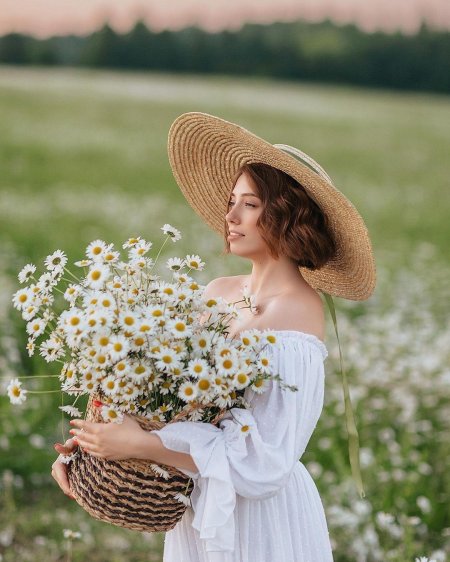 Фотосессия в ромашках