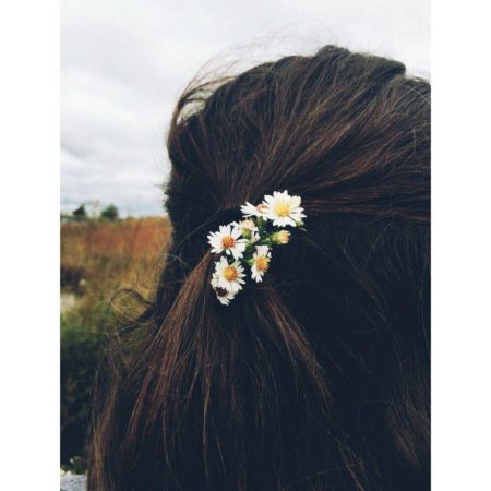 Полевые цветы в волосах