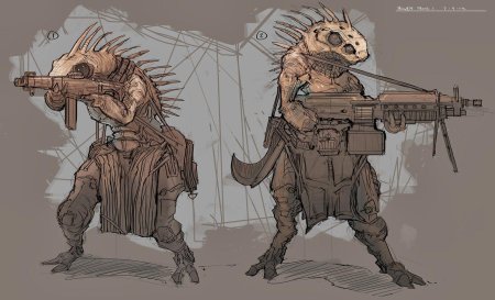 Alien Concept Art солдат