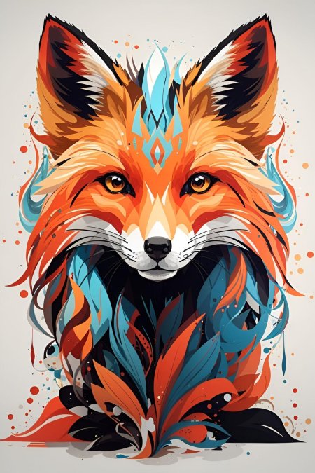 Лиса в иллюстраторе