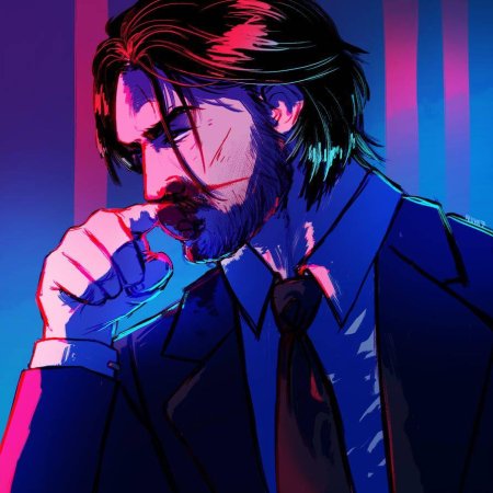 Джон уик арт киберпанк