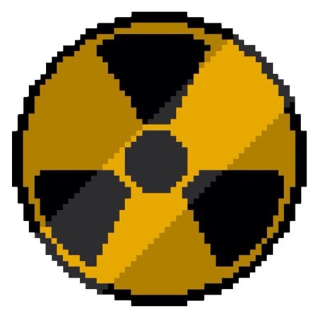 Пиксельный значок радиации