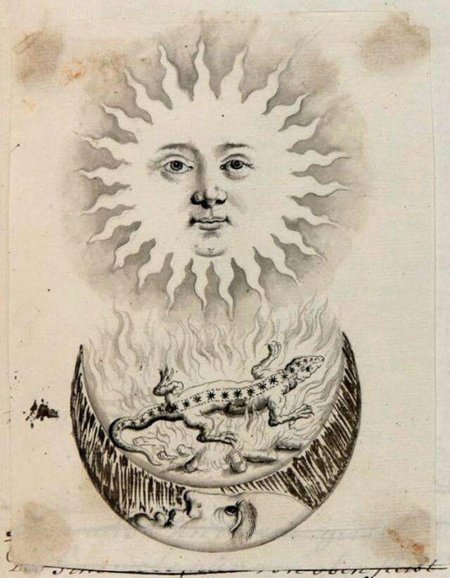 Гравюра Алхимия солнце