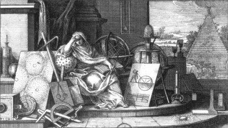 Средневековая гравюра алхимик