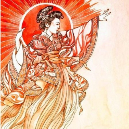 Японская богиня солнца Аматэрасу
