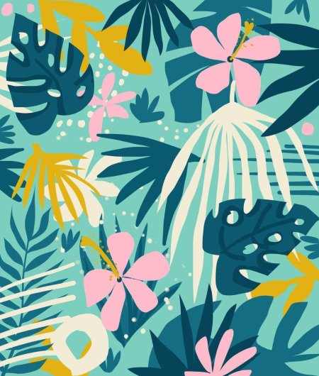 Наряд с тропическим рисунком