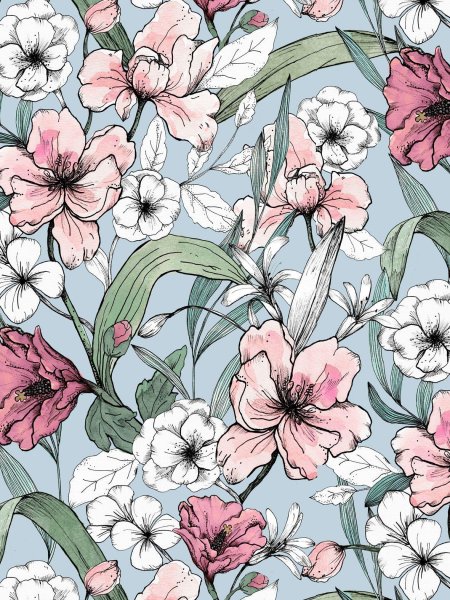 Принт цветы