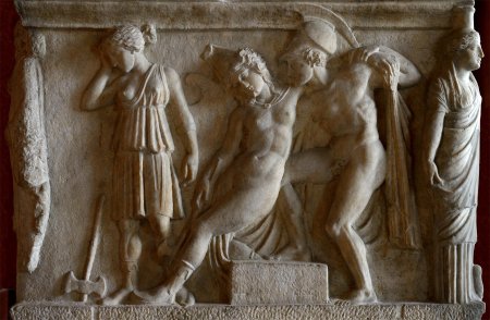 Ахилл и Пентесилея скульптура