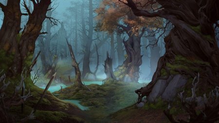 Концепт арт окружения лес