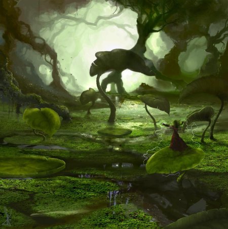 Деревня на болоте ДНД арт