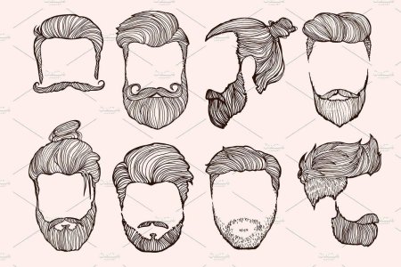 Мужские прически карандашом