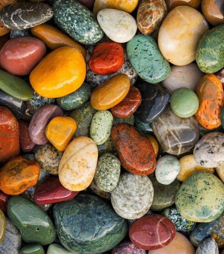 Разноцветная морская галька