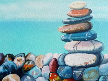 Картина морской камень маслом