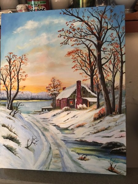 Пейзаж акрилом на холсте