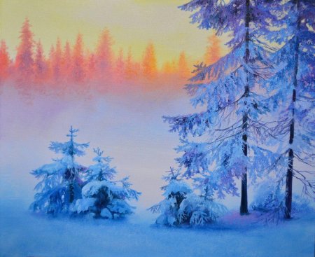 Живопись Базанова Ольга зимний лес
