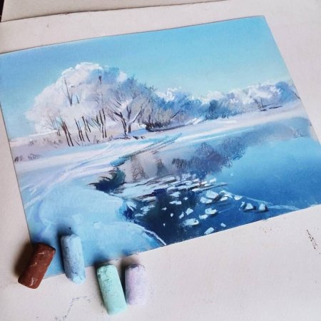 Елена таткина пастель зима