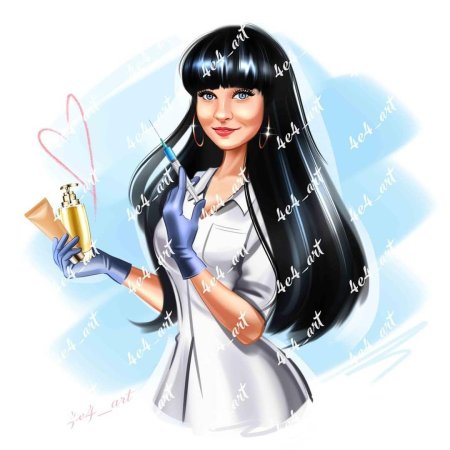 Шарж брюнетка