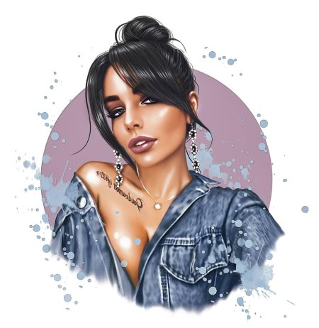 Брюнетка рисунок