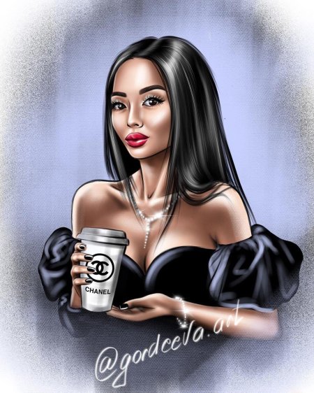 Шарж девушка