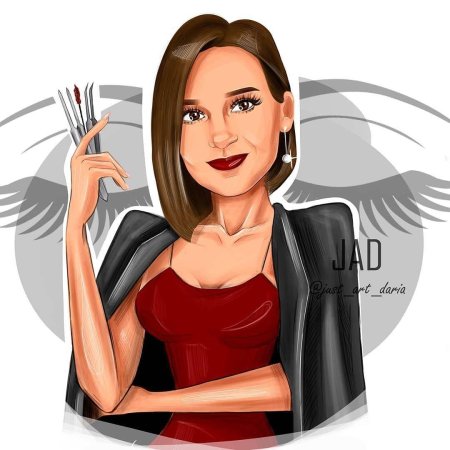 Шарж мастера по наращиванию ресниц