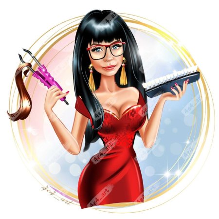 Шарж девушка