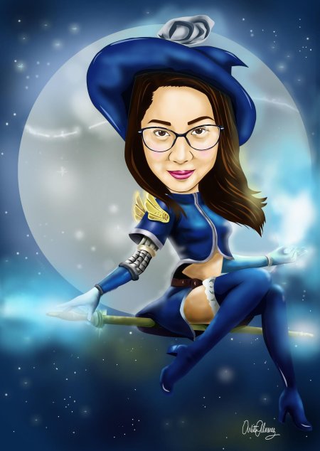 Шарж ведьма