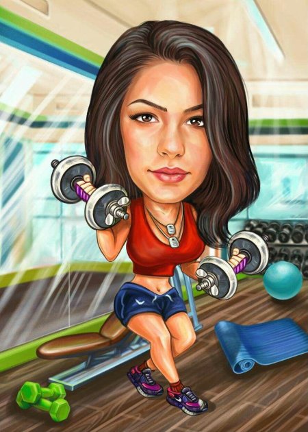 Шарж женщина