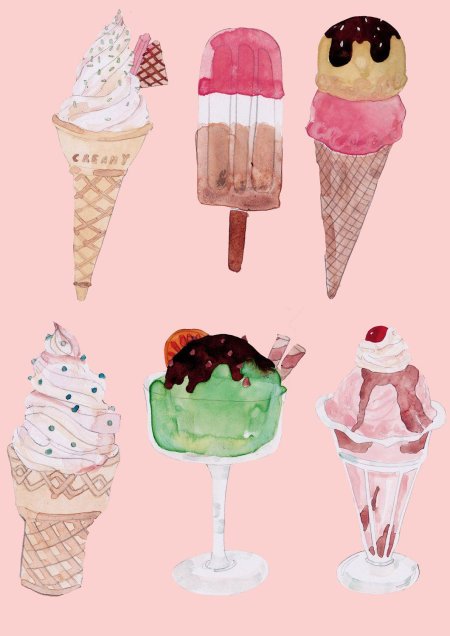 Рисунки мороженого для срисовки