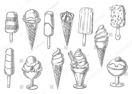 Раскраска мороженое