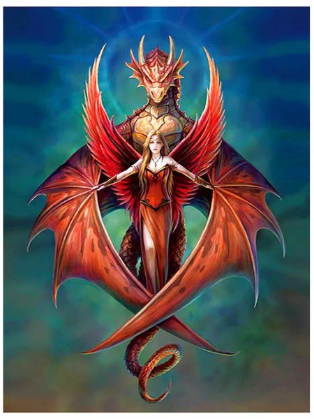 Anne Stokes красный дракон