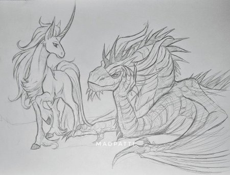 Дракон рисунок карандашом