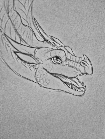 Дракон рисунок карандашом