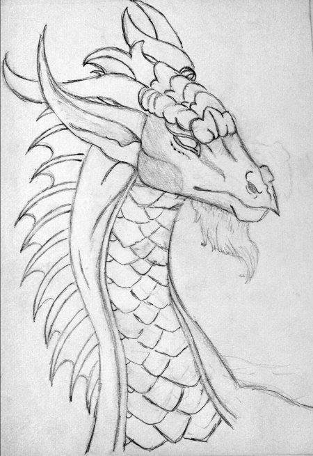 Дракон карандашом