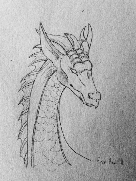 Дракон карандашом