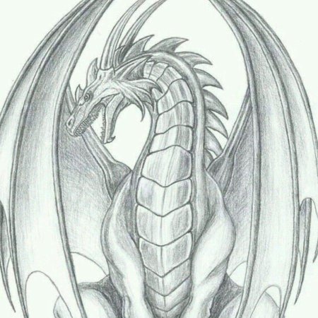Дракон карандашом