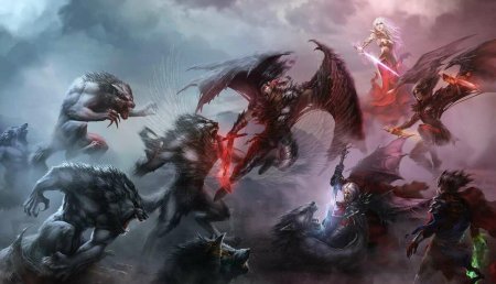 Вервольф против вампира арт