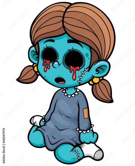 Мультяшные зомби девочки