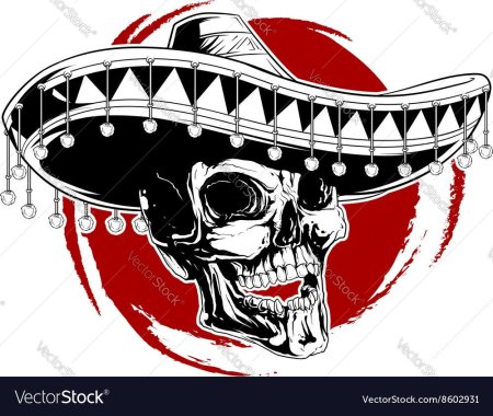 Мексиканский череп в Сомбреро