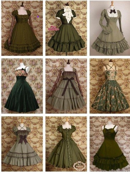 Референс женская одежда 19 век Готика