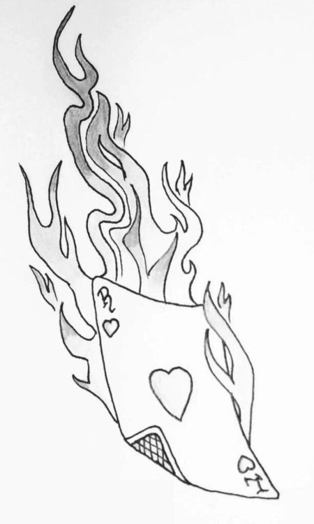 Пламя эскиз
