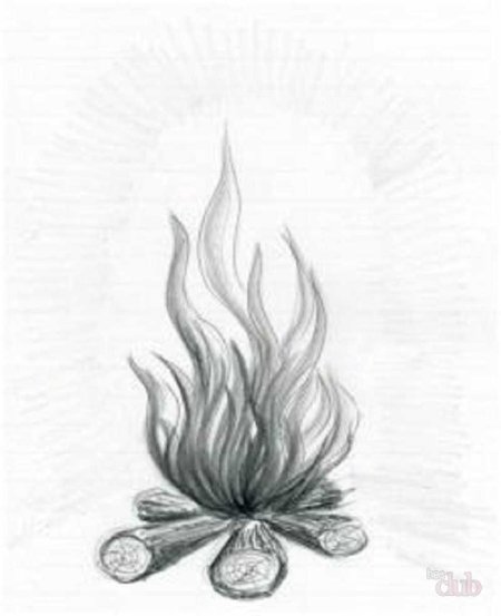 Пламя карандашом