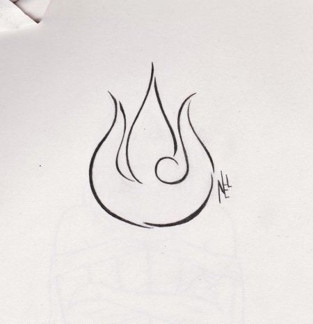 Мини тату огонь