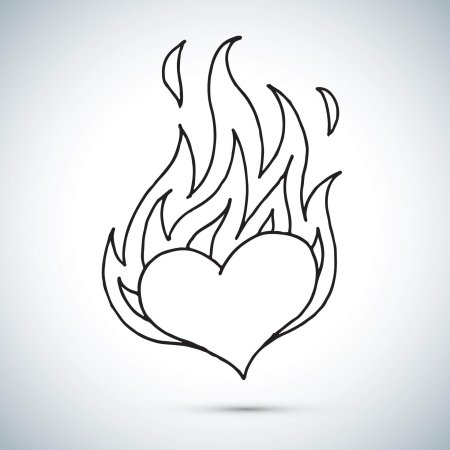 Рисунок огня для срисовки