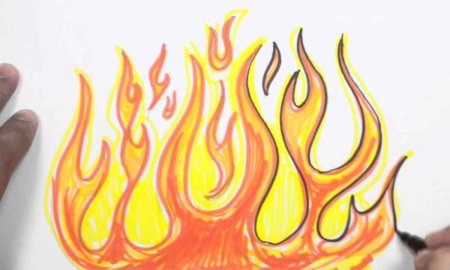 Огонь рисунок